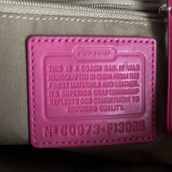 Coach Bag Hot Pink with Braid - Picture 5 of 7